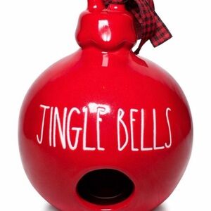 Rae Dunn Red Jingle Bells Ornament